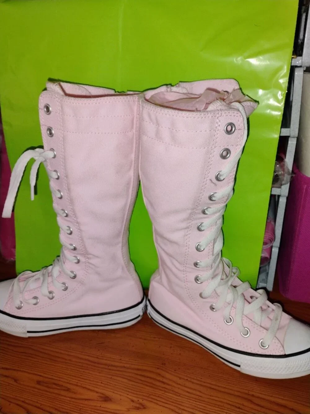 Converse Chuck Taylor All Star XX-Hi Knee High Boots Pink Kids Size 11